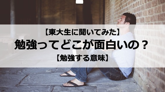 【東大生に聞いてみた】勉強ってどこが面白いの?【勉強する意味】